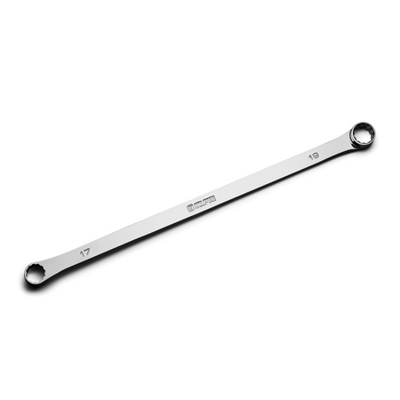 CAPRI TOOLS 17 mm x 19 mm 0-Degree Offset Extra-Long Box End Wrench CP11800-1719